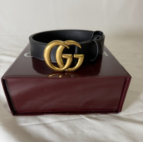 Gucci Accessories - Gucci Black GG Leather Belt